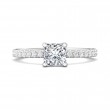 FlyerFit® 18K White Gold Micropave Engagement Ring