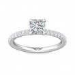 FlyerFit® 18K White Gold Micropave Engagement Ring