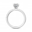 FlyerFit® 18K White Gold Micropave Engagement Ring