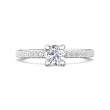 FlyerFit® 14K White Gold Micropave Engagement Ring