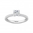 FlyerFit® 14K White Gold Micropave Engagement Ring