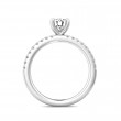 FlyerFit® 14K White Gold Micropave Engagement Ring