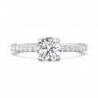 FlyerFit® Platinum Micropave Engagement Ring