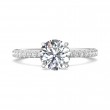 FlyerFit® 14K White Gold Micropave Engagement Ring