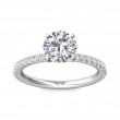 FlyerFit® 14K White Gold Micropave Engagement Ring