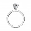 FlyerFit® 14K White Gold Micropave Engagement Ring