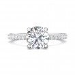 FlyerFit® 14K White Gold Micropave Engagement Ring