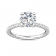 FlyerFit® 14K White Gold Micropave Engagement Ring