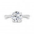 FlyerFit® 18K White Gold Micropave Engagement Ring