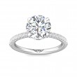 FlyerFit® 18K White Gold Micropave Engagement Ring