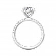 FlyerFit® 18K White Gold Micropave Engagement Ring