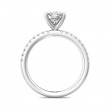 FlyerFit® 14K White Gold Micropave Engagement Ring