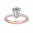 FlyerFit® 18K Pink Gold Micropave Engagement Ring