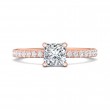 FlyerFit® 18K Pink Gold Micropave Engagement Ring