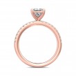 FlyerFit® 18K Pink Gold Micropave Engagement Ring