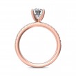 FlyerFit® 18K Pink Gold Micropave Engagement Ring