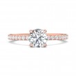 FlyerFit® 18K Pink Gold Micropave Engagement Ring