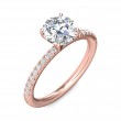 FlyerFit® 14K Pink Gold Micropave Engagement Ring