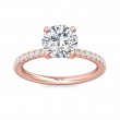 FlyerFit® 14K Pink Gold Micropave Engagement Ring