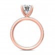 FlyerFit® 14K Pink Gold Micropave Engagement Ring