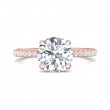 FlyerFit® 14K Pink Gold Micropave Engagement Ring