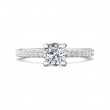 FlyerFit® 18K White Gold Micropave Engagement Ring