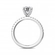 FlyerFit® 18K White Gold Micropave Engagement Ring