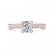 FlyerFit® 18K Pink Gold Micropave Engagement Ring