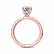 FlyerFit® 18K Pink Gold Micropave Engagement Ring