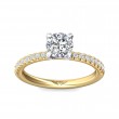 FlyerFit® 14K Yellow and 14K White Gold Micropave Engagement Ring