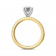 FlyerFit® 14K Yellow and 14K White Gold Micropave Engagement Ring