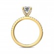 FlyerFit® 14K Yellow Gold Micropave Engagement Ring