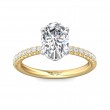 FlyerFit® 14K Yellow and 14K White Gold Micropave Engagement Ring