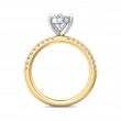 FlyerFit® 14K Yellow and 14K White Gold Micropave Engagement Ring