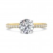 FlyerFit® 14K Yellow and 14K White Gold Micropave Engagement Ring