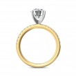 FlyerFit® 14K Yellow and 14K White Gold Micropave Engagement Ring