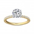 FlyerFit® 14K Yellow and 14K White Gold Micropave Engagement Ring