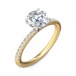 FlyerFit® 14K Yellow and 14K White Gold Micropave Engagement Ring