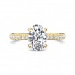 FlyerFit® 14K Yellow Gold Micropave Engagement Ring