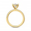 FlyerFit® 14K Yellow Gold Micropave Engagement Ring