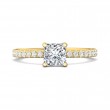 FlyerFit® 18K Yellow Gold Micropave Engagement Ring