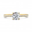 FlyerFit® 14K Yellow Gold Micropave Engagement Ring