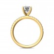 FlyerFit® 14K Yellow Gold Micropave Engagement Ring