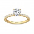 FlyerFit® 14K Yellow Gold Micropave Engagement Ring