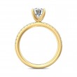 FlyerFit® 14K Yellow Gold Micropave Engagement Ring