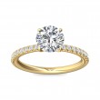 FlyerFit® 14K Yellow Gold Micropave Engagement Ring