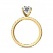 FlyerFit® 18K Yellow Gold Micropave Engagement Ring