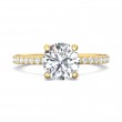 FlyerFit® 18K Yellow Gold Micropave Engagement Ring