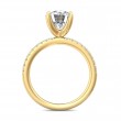 FlyerFit® 18K Yellow Gold Micropave Engagement Ring