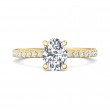 FlyerFit® 18K Yellow Gold Micropave Engagement Ring